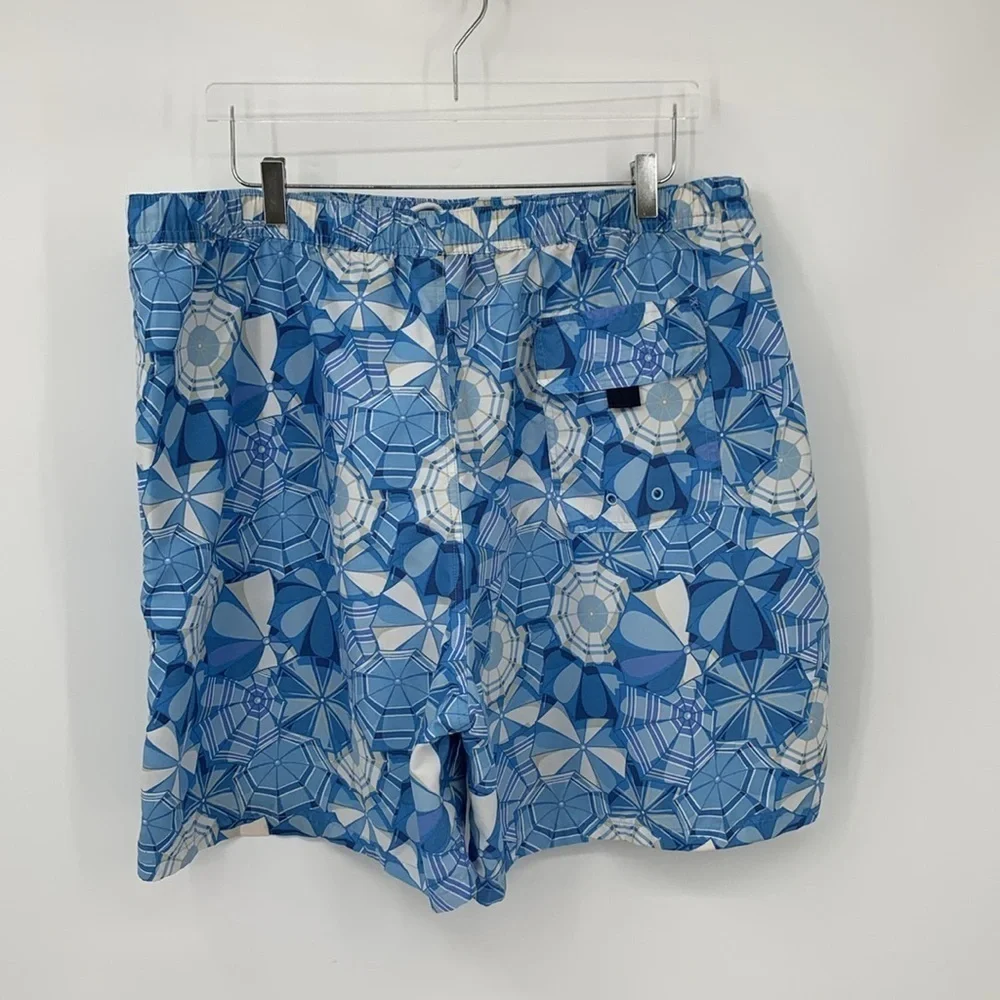 Vineyard Vines board shorts swim trunks blue white pockets drawstring men XXL